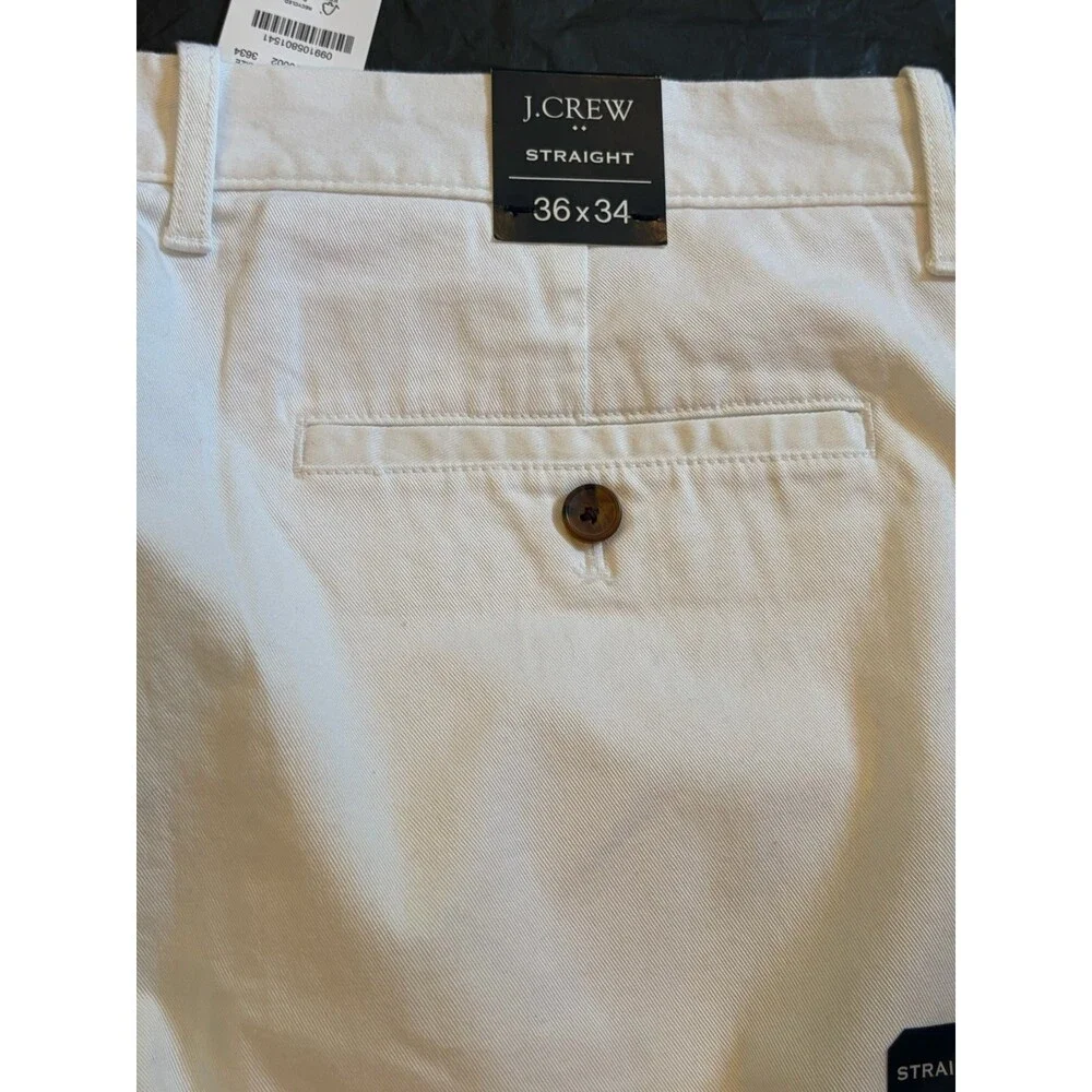 J. Crew Pants Men's Size 36x34 White Straight Flex